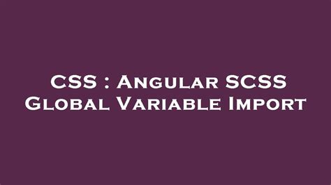 You can do it without changing any nodemodules files by using angular-builderscustom-webpack to setup custom Webpack rules and as you mention node-sass-json-. . Angular scss variables